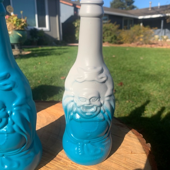 Blue and Grey Lucky Buddha Bottles - Picture 2 of 3